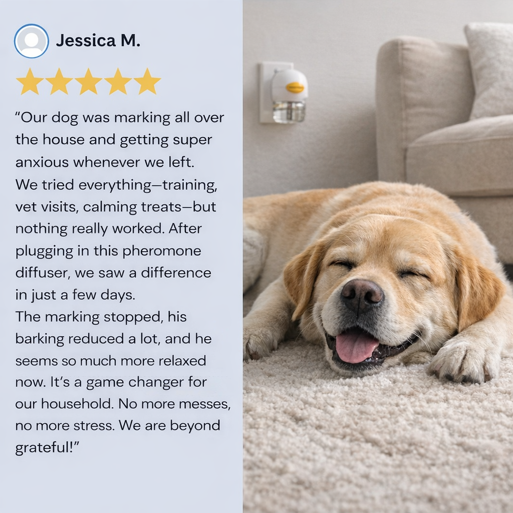 Calming diffuser for dogs, eliminates pee and anxiety