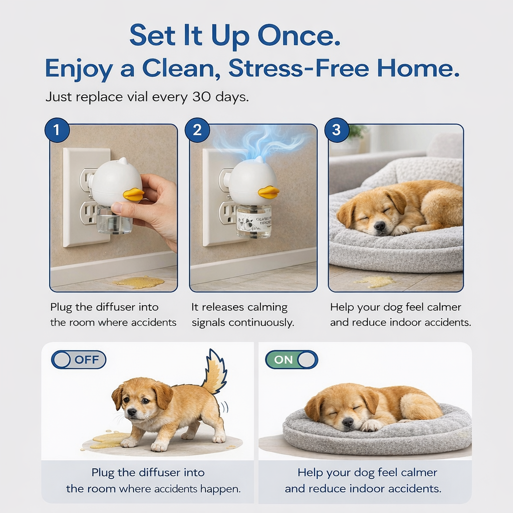 Calming diffuser for dogs, eliminates pee and anxiety